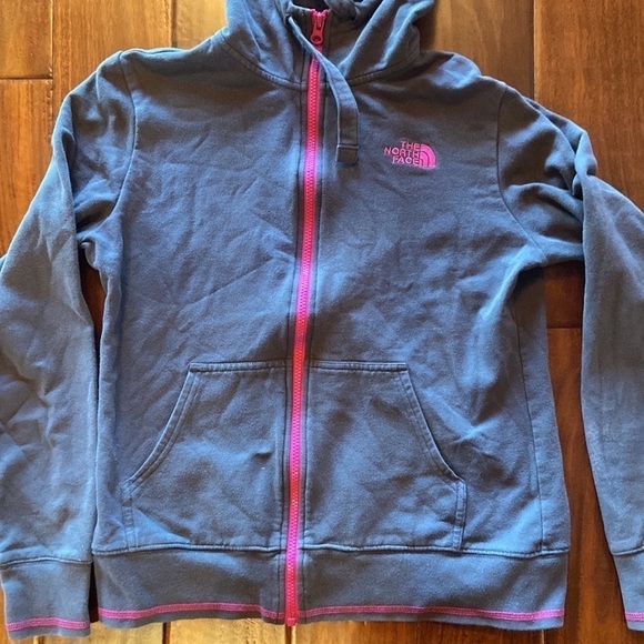 Women’s North Face Gray with Pink Accents Hooded Jacket  in Size S [EXCELLENT] - Picture 1 of 4